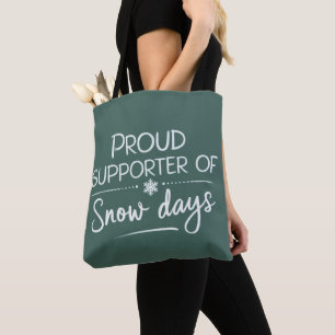 Bolsa Tote Professor Natal Orgulhoso Apoiador De Dias De Neve