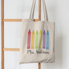 Bolsa Tote Professor Personalizado Crayon Tote Bag Professor