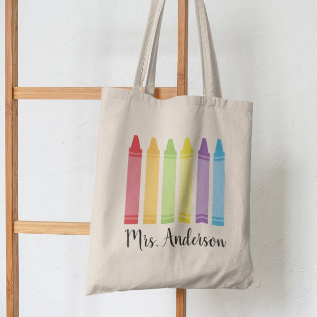Bolsa Tote Professor Personalizado Crayon Tote Bag Professor  (Criador carregado)