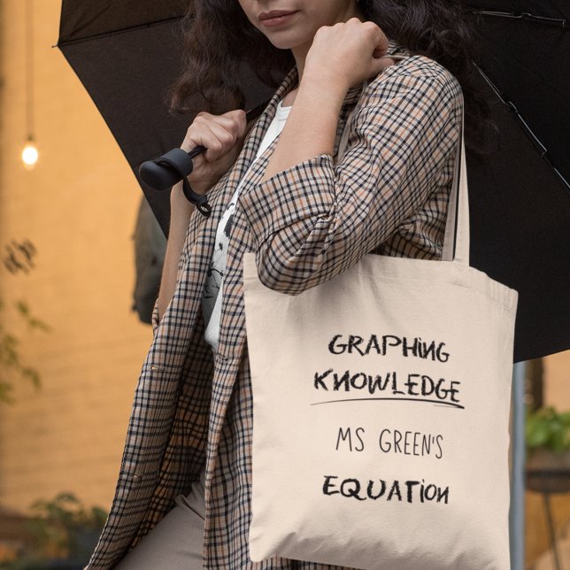 Bolsa Tote Professor Personalizado de Matemática de Conhecime (Shop now and let your math brilliance shine.)