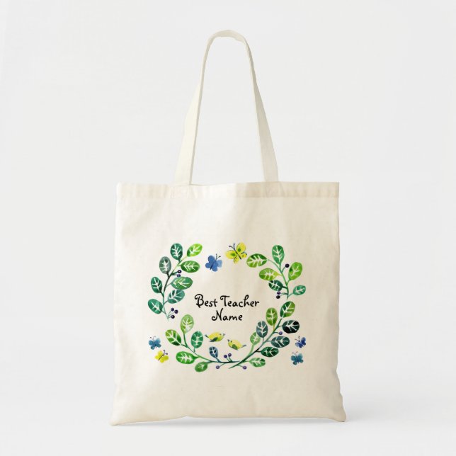 Bolsa Tote Professor presente abaixo de 15 Bolsas personaliza (Frente)