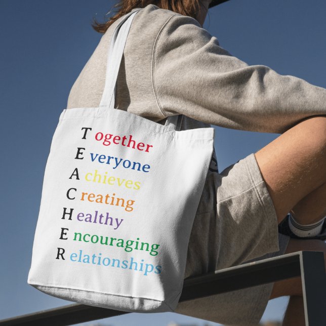 Bolsa Tote Professor Sigla Diversão Apreciação de Professor (Criador carregado)