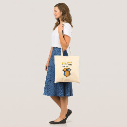 Bolsa Tote Professor texto personalizado escola coruja