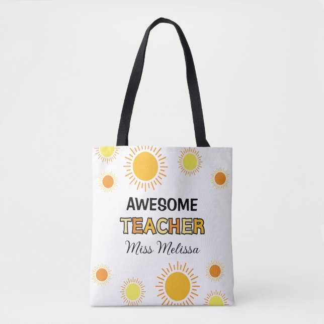 Bolsa Tote Professora Adorável da Sunshine Dotando Melhor Pro (Frente)