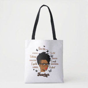 Bolsa Tote Professora Afro-Americana