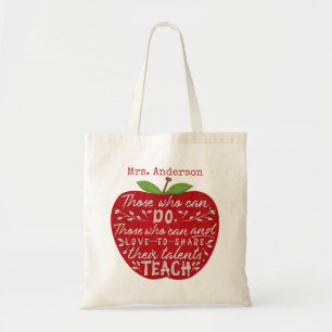 Bolsa Tote Professora Apple Aqueles Que Podem Ensinar Cotaç