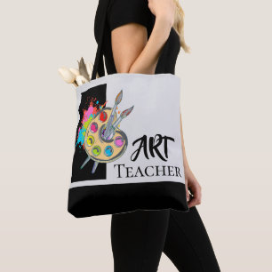 Bolsa Tote Professora de Arte Paleta de pincel