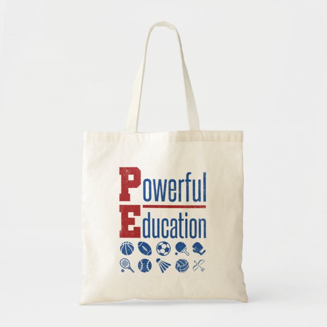 Bolsa Tote Professora de educação PE poderosa do PE (Frente)