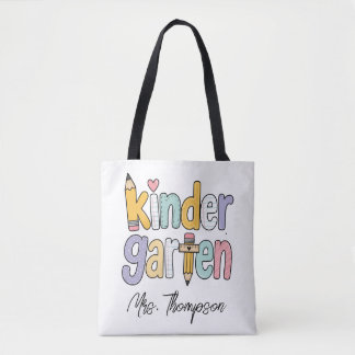 Bolsa Tote Professora de Jardim de Infância Personalizada Nom