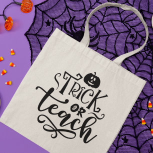 Bolsa Tote Professora de Pumpkin Moderno de Halloween