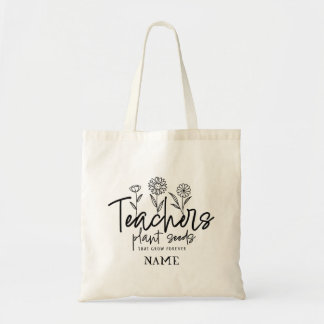 BOLSA TOTE PROFESSORA DE SEMENTES QUE CRESCEM PARA O FLORAL