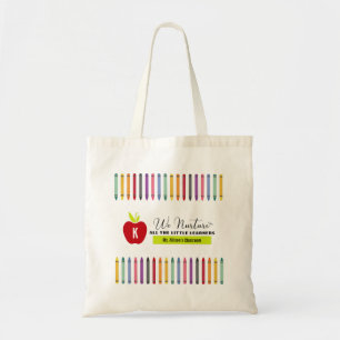 Bolsa Tote Professora do Jardim de Infância da Apple Vermelha