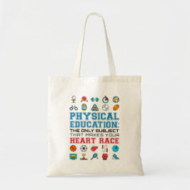Bolsa Tote Professora do PE Phys Ed Gym Coach Heart Race