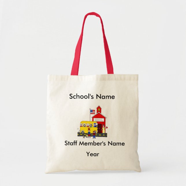 Bolsa Tote Professora e Pessoal Escolar Saco (Frente)