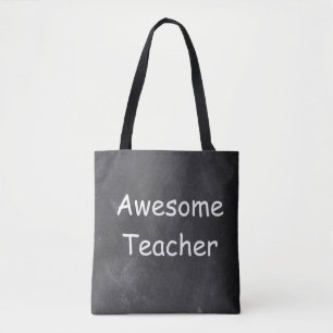 Bolsa Tote Professora Incrível Design de Quadro de Chalkboar