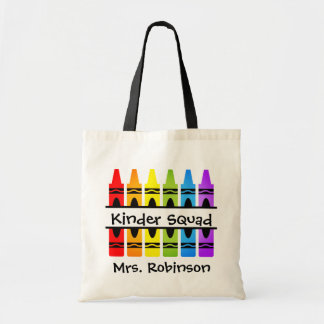 Bolsa Tote Professora personalizada do Kinder Squad Crayon