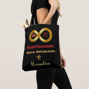 Bolsa Tote Professores De Matemática Têm Problemas Personaliz