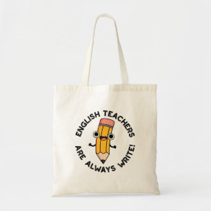Bolsa Tote Professores Ingleses Sempre Escrevem Lápis De Lá