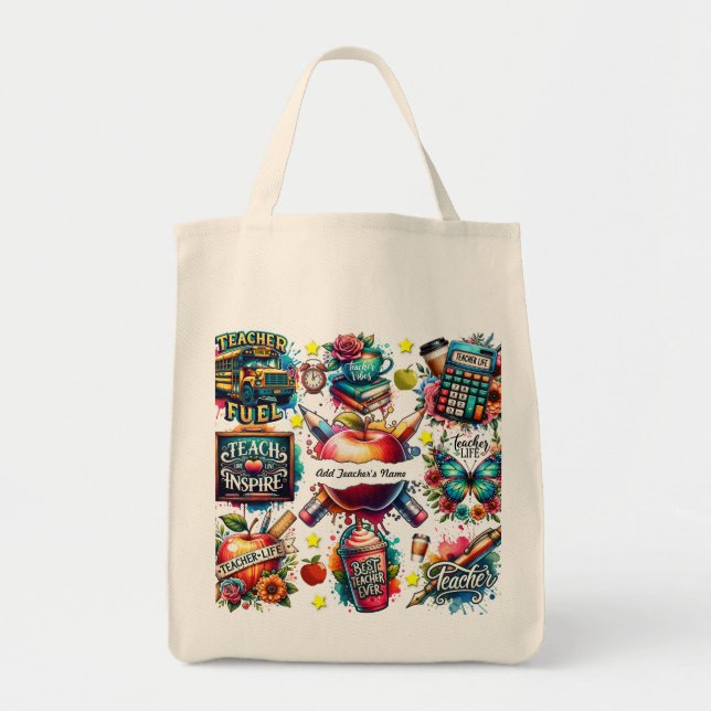 Bolsa Tote Professores Personalizam o presente do Saco de Nom (Frente)