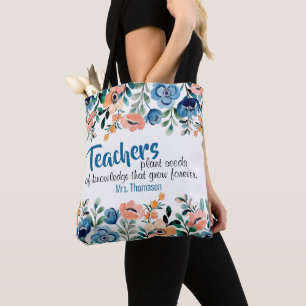 Bolsa Tote Professores Plantam Sementes de Professores do Con