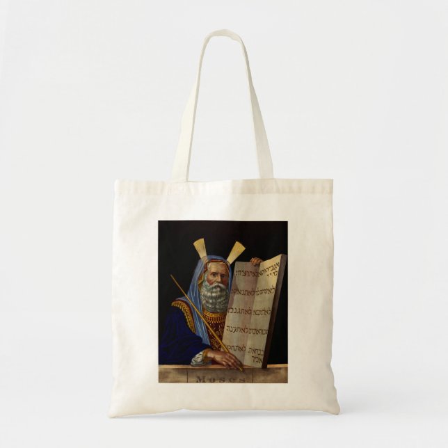 Bolsa Tote Profeta Moisés com as Tábuas da Lei  (Frente)