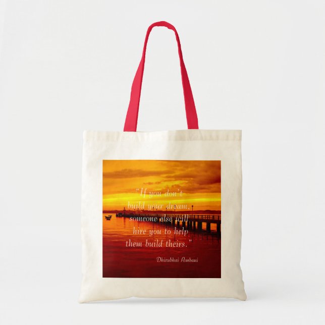 Bolsa Tote Projetando a esperança da esperança de sonho plano (Frente)