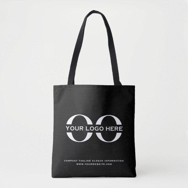 Bolsa Tote Promocional da empresa logotipo preto (Frente)