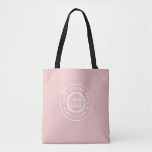 Bolsa Tote promocional da marca de logotipo Dusty rosa person