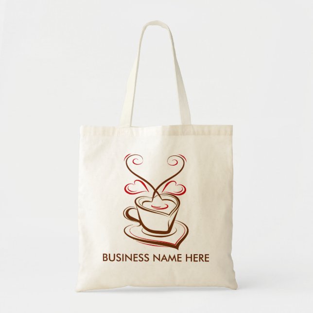 Bolsa Tote Promocional da propaganda de negócio do café (Frente)