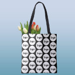 Bolsa Tote Promocional para empresa padrão de logotipo simple<br><div class="desc">Simples design de padrão de logotipo para promover a lealdade da marca e promover sua pequena empresa. Substitua o logotipo pelo seu e altere a cor de fundo na Ferramenta Design para personalizar.</div>