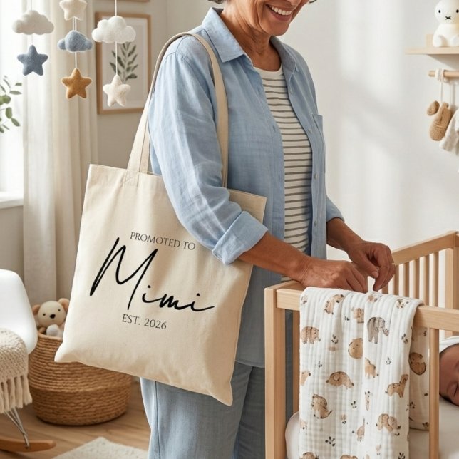 Bolsa Tote Promovido para Vovó Chic Todos os Dias Script (Criador carregado)