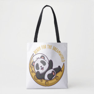 Bolsa Tote Pronto para o mundo dos sonhos Olá, pequeno panda,