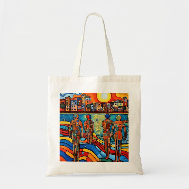 Bolsa Tote Pronto para uma natação (Frente)