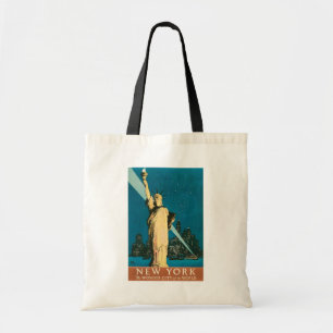 Bolsa Tote Propaganda do viagem de New York do vintage
