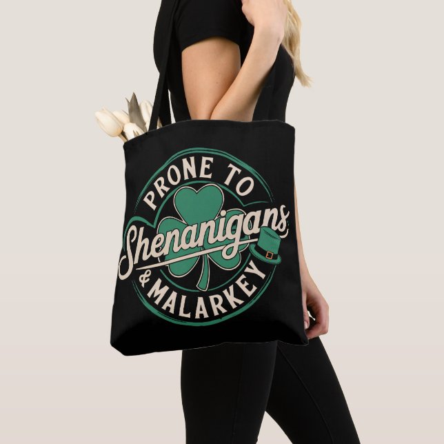 Bolsa Tote Propenso a Travessuras e Bobagens Dia de São Patrí (Close Up)