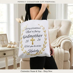 Bolsa Tote Proposta de Madrinha Madrinha personalizada