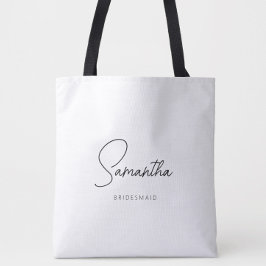 Bolsa Tote Proposta Simples de Bridesmaid Personalizada Moder