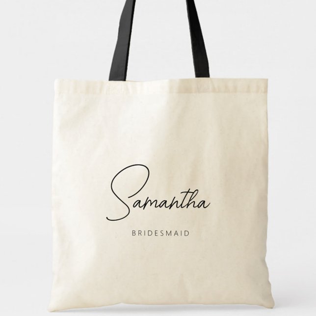 Bolsa Tote Proposta Simples de Bridesmaid Personalizada Moder (Personalized Bridesmaid Proposal Tote Bag, Wedding Bridal Party Gifts, Bachelorette Favors)