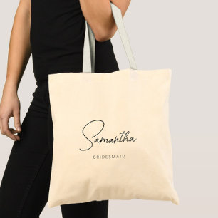 Bolsa Tote Proposta Simples de Bridesmaid Personalizada Moder