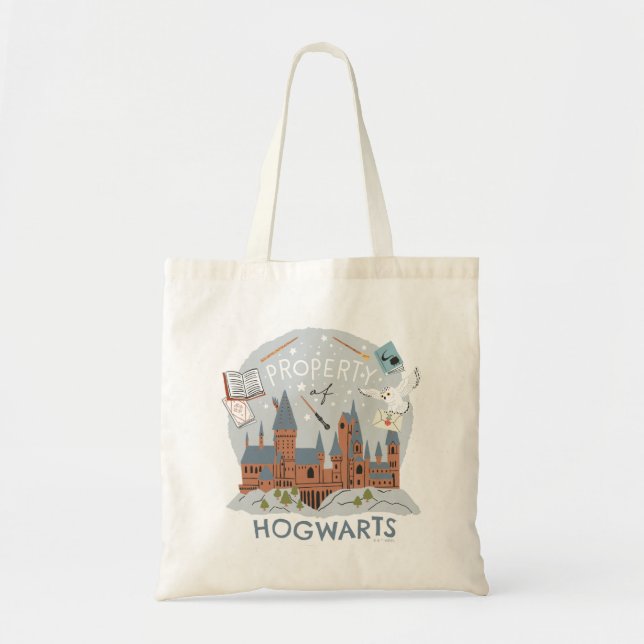 Bolsa Tote Propriedade de Hogwarts Desenho Gráfico (Frente)
