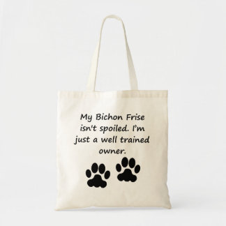 Bolsa Tote Proprietário bem treinado de Bichon Frise