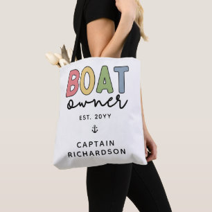 Bolsa Tote Proprietário de Barcos Personalizados estabeleceu