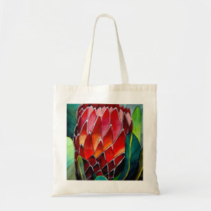 Bolsa Tote Protea flor aquarela pintura de arte original