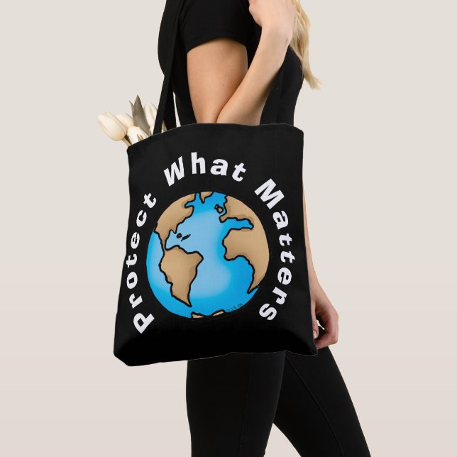 Bolsa Tote Proteger o que Importa Eco Terra Design (Close Up)