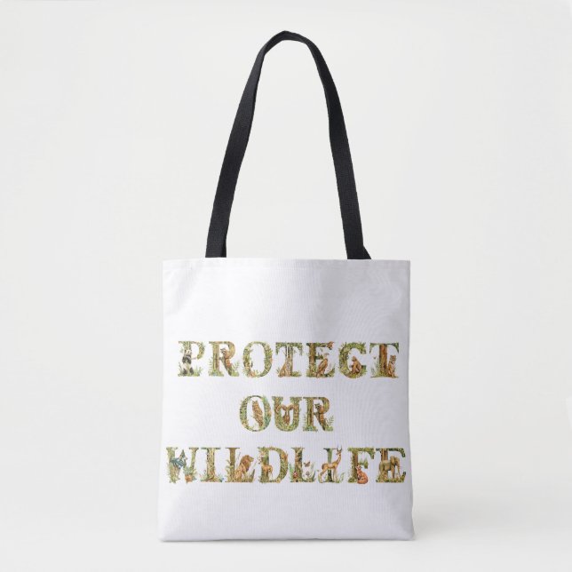 Bolsa Tote Proteja Nossa Vida Selvagem (Frente)