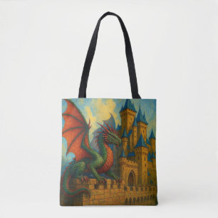 Bolsa Tote Protetor do Castelo do Dragão Medieval