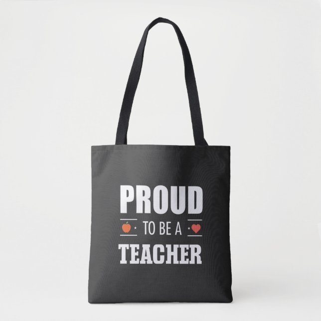 Bolsa Tote Proud to Be a Teacher – Creative Typography (Frente)