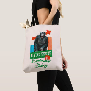 Bolsa Tote Prova Viva da Biologia Evolutiva Chimpanzé Engraça