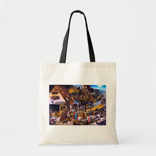 Bolsa Tote Provérbios Países Baixos, Pieter Bruegel, o Velho (Frente)