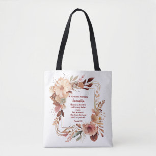 Bolsa Tote Proverbs bonito 31 Mulher Personalizada Cristã